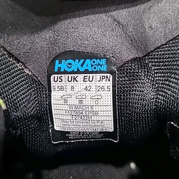 Hoka One One Mach 5 Shoes Womens Size 9.5 B Yellow 1127894 EPSB - Picture 16 of 16